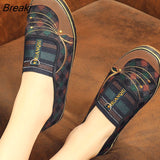 Women Flats Shoes Autumn Retro Female Sneakers Old Beijing Cloth Shoes Mujer Slip-On Breathable Lazy Mom Shoes Zapatillas