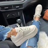 White Shoes Woman Sneakers Fashion Ladies Trainers Baskets Femme Casual Chunky Sneakers Woman Big Size