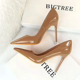 Breakj Fashion Simple Thin With Ultra High With Bright Paint Skin Shallow Mouth Tip
