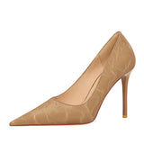 Breakj Retro High Heel Shallow Pointed Thin Heel Super High Heel Sexy Nightclub Women's Shoes High Heels Single