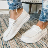 Shoes Women Lace Up Sneakers Summer Ladies Loafers Soft Breathable Casual Shoes Solid Female Flat Shoes Plus