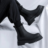 Breakj / Winter 2023 Fashion Thick Bottom Joker Chimney Casual Vintage Middle Sleeve For Chelsea Boot