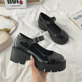 Korean shoes woman heels lolita shoes japanese school student uniform Suits Shoes Girl Cosplay Shoes lolita shoes