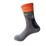 Cotton Socks Funny Oil Painting Fashion Happy Socks Night Winter Male Female Colorful Print Van Gogh Art Sock one