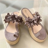 2022 Hot Sales Woman Sandals Platform Flower Slipper Casual Beach Flip Flops Sandals Women Summer Sexy High Heel