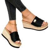 Breakj Large Code 2023 New Simple Slope And Cool Slippers Women Thick Bottom Pine Cake Type Cold