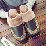 Slippers Winter Home Soft Floor Slippers For Men Female Indoor Plush Sewing Women Flat Shoes 2020 Couple Footwear