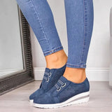 2022 New High Heel Lady Casual Women Sneakers Leisure Platform Shoes Breathable Height Increasing Shoes Women Flats Plus Size