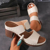 Breakj Thick High With Cool Slippers 2024 New Summer Large Size A Word With Slippers Fashion Slippers