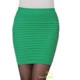 Summer Skirts Sexy Short Ladies Skirt High Waist A-Line Skirts High Elastic Black Red Pleated Skirt Candy