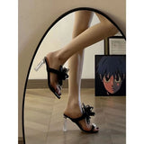 Style Sandals For Women In 2023 Summer Wear Fashionable Dress With Crystal And Bow Trendy High