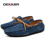 Casual Men Genuine Leather Shoes Summer Breathable Green Men's Loafers Leather Shoes Sapato Masculino Zapatos