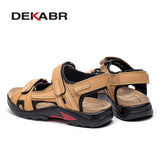 Top Quality Sandal Men Sandals Summer Genuine Leather Sandals Men Outdoor Shoes Men Leather Shoes Big Plus size 46 47