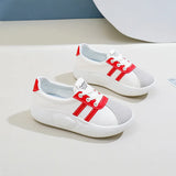Breakj 2024 New Korean Version Ins Breathable Small White Shoes Women's Low Top Casual Board Shoes Platform Shoes RM