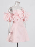 Dress Woman Spring 2025 New Temperament Elegant Sleeveless Brass Three-Dimensional Flower A-Word Dress