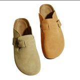 Boken Shoes Half-Pack Slippers Women's Spring And Summer 2023 New Retro One-Toe Slippers Lazy Ins