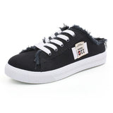 Breakj Shoes New Women's Spring Small White Shoes Flat Shoes Lazy Shoes One Foot Pedal Half A