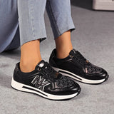 Breakj Thick-Soled Women's Shoes In The Autumn Of 2024 New Printing Round Head Shallow Mouth With Casual Sneakers For