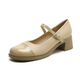Breakj Wind Small Leather Shoes Female Color 2023 Autumn New Big Head Single Shoes Jk Loafer Shoes Platform Mary Jane Women's
