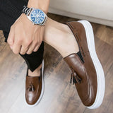 Classic Men's Casual Shoes Leather Loafers Office Shoes for Men Driving Moccasins Comfortable Slip on Party Fashion