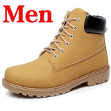 Men Boots PU Outdoor Snow Ankle Boots Male Lace Up Anti-slip Booties British Sneakers Plus Size 46 Zapatos De