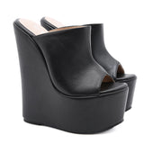 Simple Plain Face 16 Cm Wedge Heel Sandals A61-3 Have To Do 35-42 Yards Long-Term