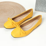 Big Size Bowtie flat shoes woman round toe crystal glitter slip on loafers soft bottom bow ballet flats ladies OL