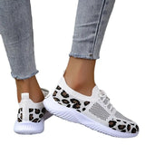 Breakj Large-Size Casual Canvas Shoes Women's Leopard Lace With Water Drill Mesh Shoe Size Single