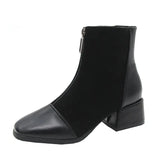 Breakj Boots Women's 2025 Autumn British Style And Middle And Thin Boots Retro Short Boots Before The Zipper Boots Children