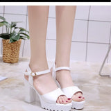 Breakj 2025 New Korean Version Of The Thick Heel With Fish Mouth Sandals Waterproof Table Set High Heel Thick-Soled Women's