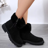 Breakj Size Snow Boots Female Autumn Winter New Add Velvet Thick Short Tube British Wind Martin Boots Wear Cotton