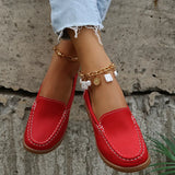 Breakj Large-Size New Bean Shoes Women's 2025 Summer Round Head Flat Simple Casual Mother Shoes Lefu