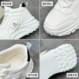 Breakj Korean Version Platform Dad Shoes 2025 Spring New Street Shot Students Running Sneakers Increased Leisure
