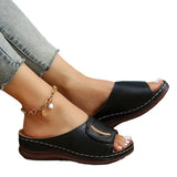 Breakj Thick Bottom Hollow Slippers Female Large Size Leisure Foot Pedal Stitching Metal Sequined