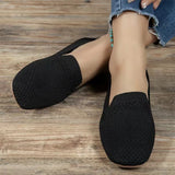Breakj 2024 New Plus Size Square Head Flat Fly Woven Single Shoes Women's Foot Pedal Casual