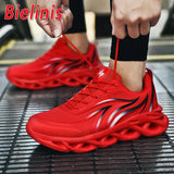 2021 New Summer Fashion Men Shoes Rubber Sneakers Running Shoes Sports Breathable Lace-up Zapatos De Hombre big size