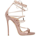 Colors Giatiator Heels Strappy Sandals Peep Toe Cut-out High Platform Sandals Ladies Summer Dress Shoes Cross