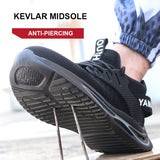 Man Safety Shoes Men Boots Steel Toe Shoes Breathable Work Sneakers Indestructible Safety Boots Male Shoes Work