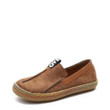 Shoes Spring Oxford Sewing Loafers Faux Leather Women Shoes Slip on Ladies Flats Walking Shoes Casual Female