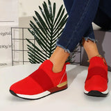 Sneakers Autumn 2021 Sock Shoes Slip On Knitted Breathable Ladies Running Shoes Casual Female Flats Vulcanized Plus Size
