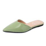 Slippers Fashion Pointed Flat Shoes 2021 Summer Solid Color Simplicity Slip on Leisure Ladies External Wear Women