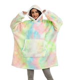 Blanket Men Women Giant Oversize Hoodie Sweatshirt Sweat Hooded Winter Bathrobe Blanket Sherpa Fleece