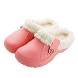Shoes For Woman Men's Slippers Plush Warm Fur Slippers Clogs Lovers Home Slippers Shoes For Female Mules Women's