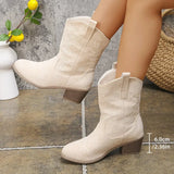 Breakj New Autumn And Winter Women's Boots Large-Size Pure Color Fashion Coarse And Pointed Martin