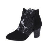 Gauze High-Heeled Sandals Women's Large-Size Fashion Round Heels Roman
