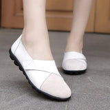 Sale Woman's Flats Shoes woman Soft Genuine Leather Big Size Boat Shoes for Women shose summer