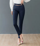 Pants Fashion 2020 Spring High Waist Office Lady Trousers Workwear Ankle-length Casual Woman Stretchy Slim Pencil