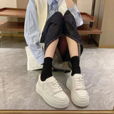 Small White Shoes For Women In Spring 2023, The New Leather Surface Is Full Of Leisure Straps, Korean Version Of Female Students' Heightened Board