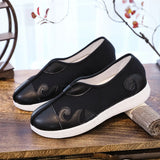 Breakj Men's Shoes Embroidered Korean Cloth Shoes Social Embroidery Flower Bean Shoes Lazy Tide Sail Flat Cloth