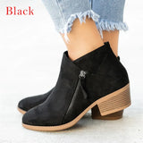 Women Ankle Boots Dropshipping Autumn Low Heels Leopard Boots Platform Sexy Ladies Khaki Pumps Boots Shoes 2021 New